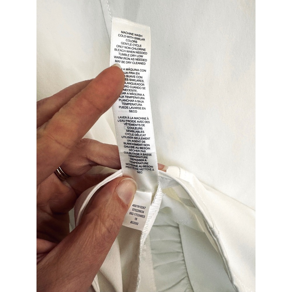 Chicos Zenergy Neema White Ruched Front Zip Up Jacket Size 2 Large Gold Walking - Picture 4 of 5